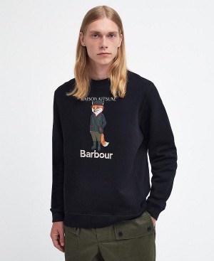 Barbour Barbour X Maison Kitsuné Beaufort Fox Sweatshirt Sort | BABO88440