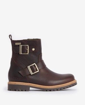 Barbour Bramble Double Buckle Boots Mørkebrune | BABO89881