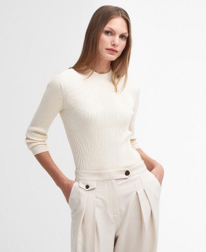Barbour Francis Turtle-neck Jumper Beige | BABO89747