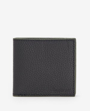 Barbour Grain Leather Billfold Wallet Sort | BABO89164