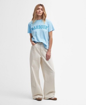 Barbour Maisie Wide-leg Jeans Hvide | BABO89841