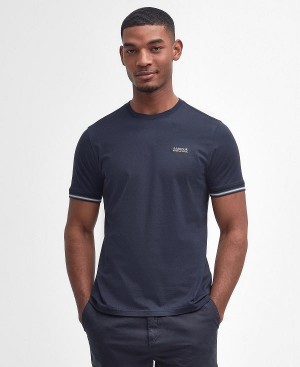 Barbour Torque Tipped T-shirt Mørkeblå | BABO88334